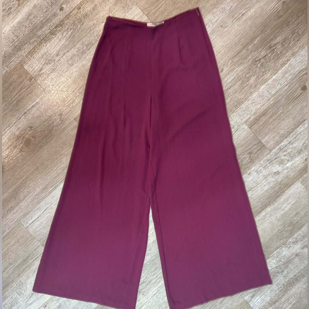 Forever 21 Burgundy Wide Leg Pants